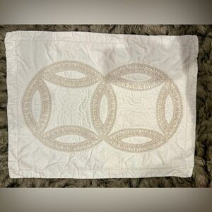 Two (2) vintage standard shams cream